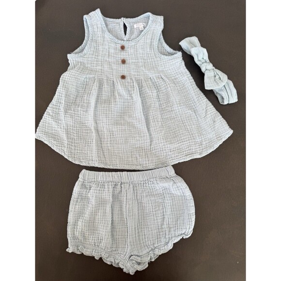 T Tahari Other - Girl’s Tahari summer outfit Top Shorts headband 3pc Outfit Set Size 4T Toddler